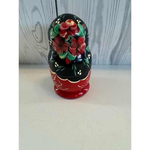 Vintage Russian Nesting Doll Traditional Babushka Handmade Set of 5 - Picture 2 of 5